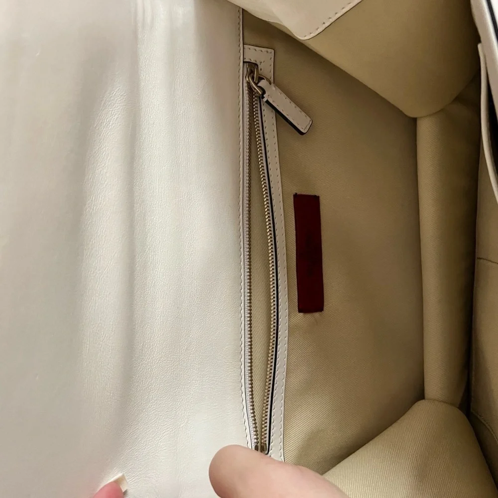 Valentino Garavani Medium White Glam Lock Flap Bag